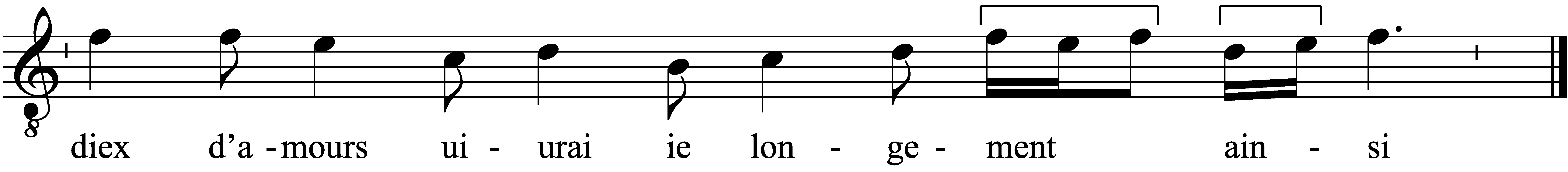 Refrain musical notation